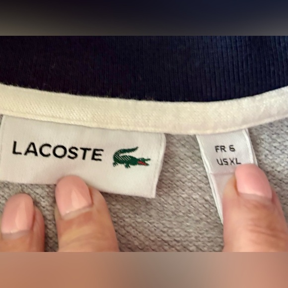 Izod Lacoste Light Gray Zip-Up Jacket - XL - EUC - Picture 9 of 11